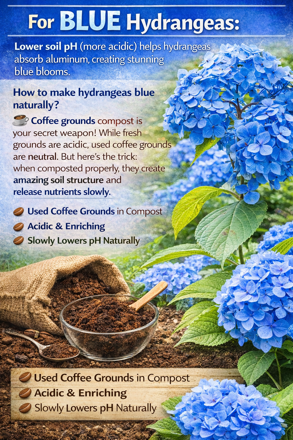 How to make hydrangea blue